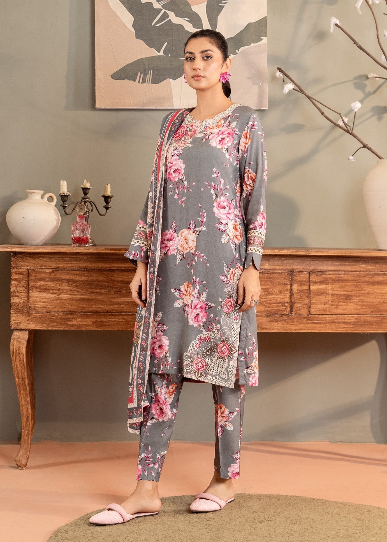 Sahibas By Mirza Mehak Grey Women 3pcs