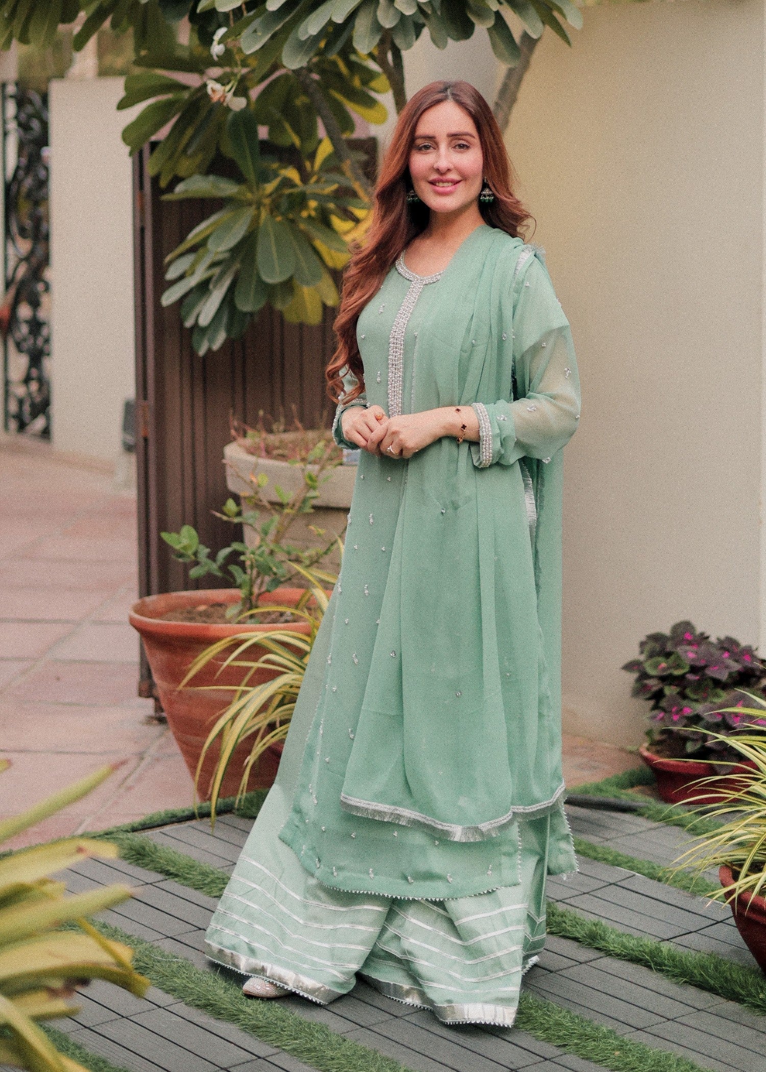 Pehnawa By Bin Akram’s Ocean Pearl Chiffon Women 3pcs