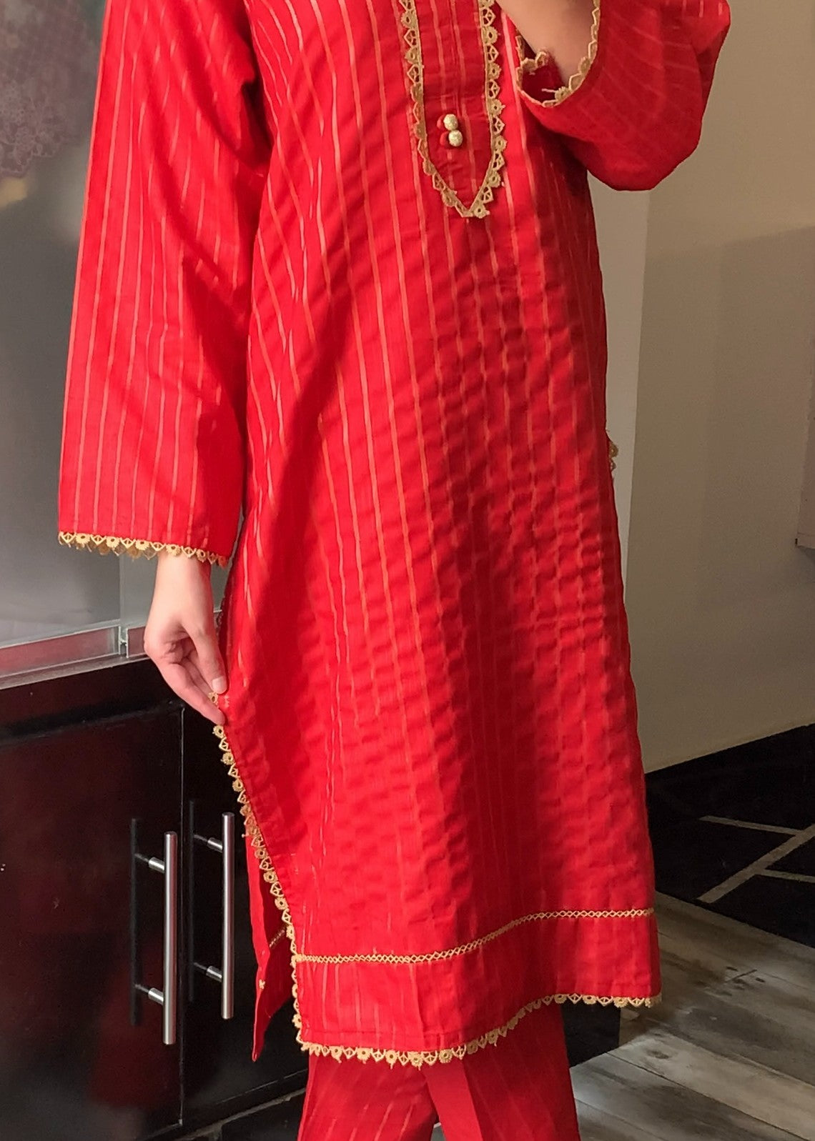 Tawakal Closet Rang Rasiya Khaddar Red Women 2pcs