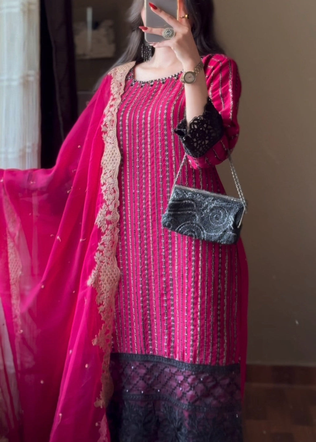 Four Season Boutique GULMEEN HOTPINK Women 3pcs