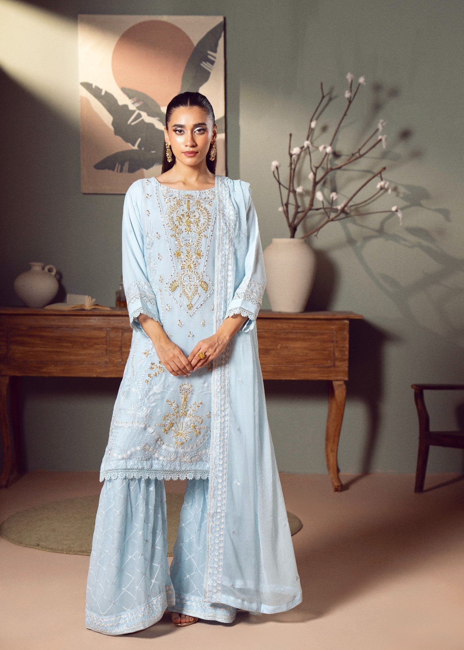 Kaamdar By Nofl Farooq Chandni Sargam Women 3pcs