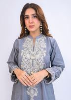 AYLA STUDIO Solid Embroidered Co ord set EAE210102 Fitoor Women 2pcs