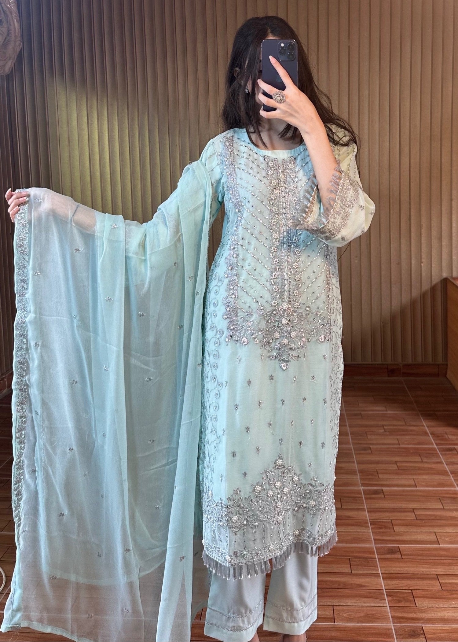 Four Season Boutique JUMMI CHIFFON ICEBLUE Women 3pcs