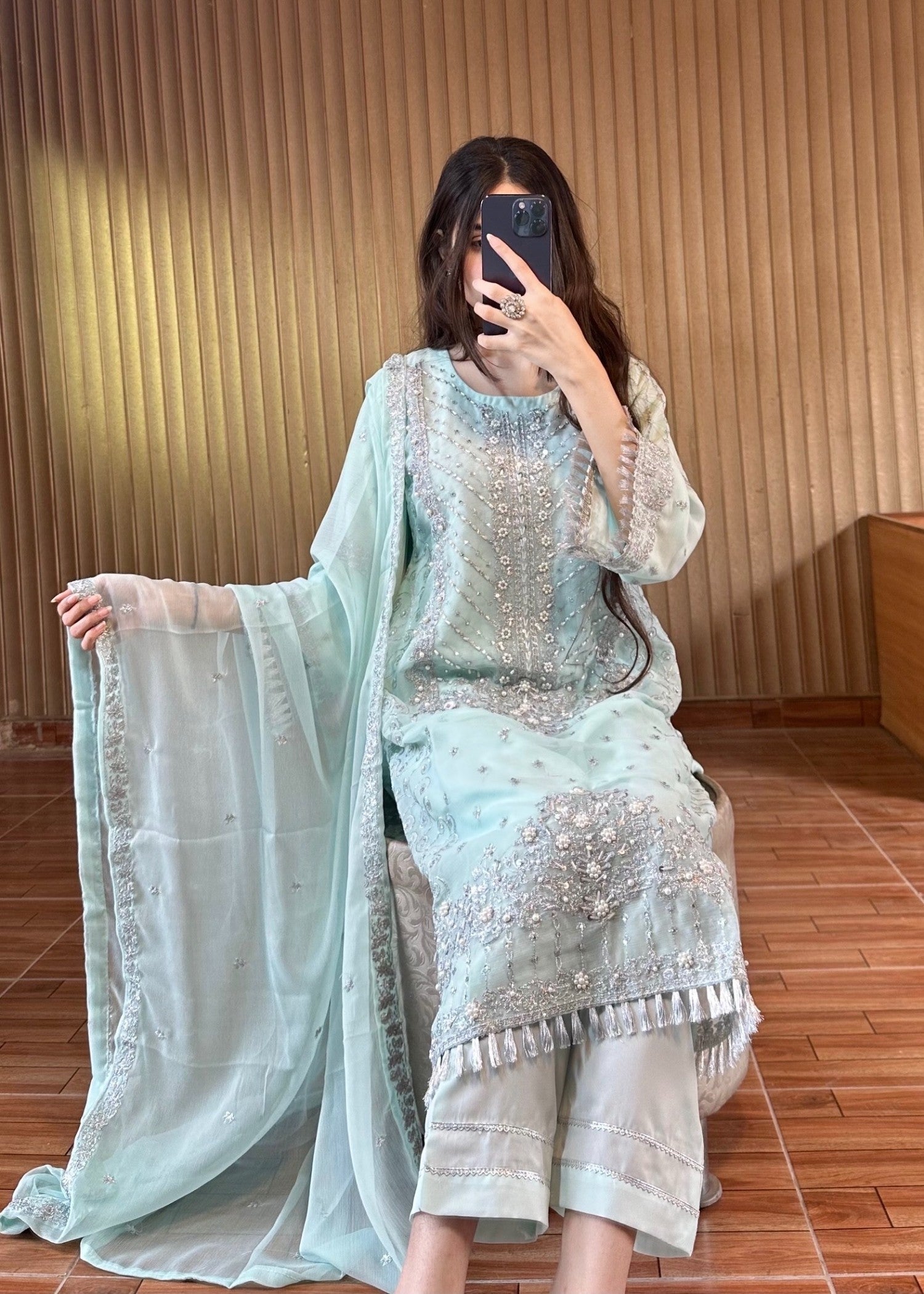 Four Season Boutique JUMMI CHIFFON ICEBLUE Women 3pcs