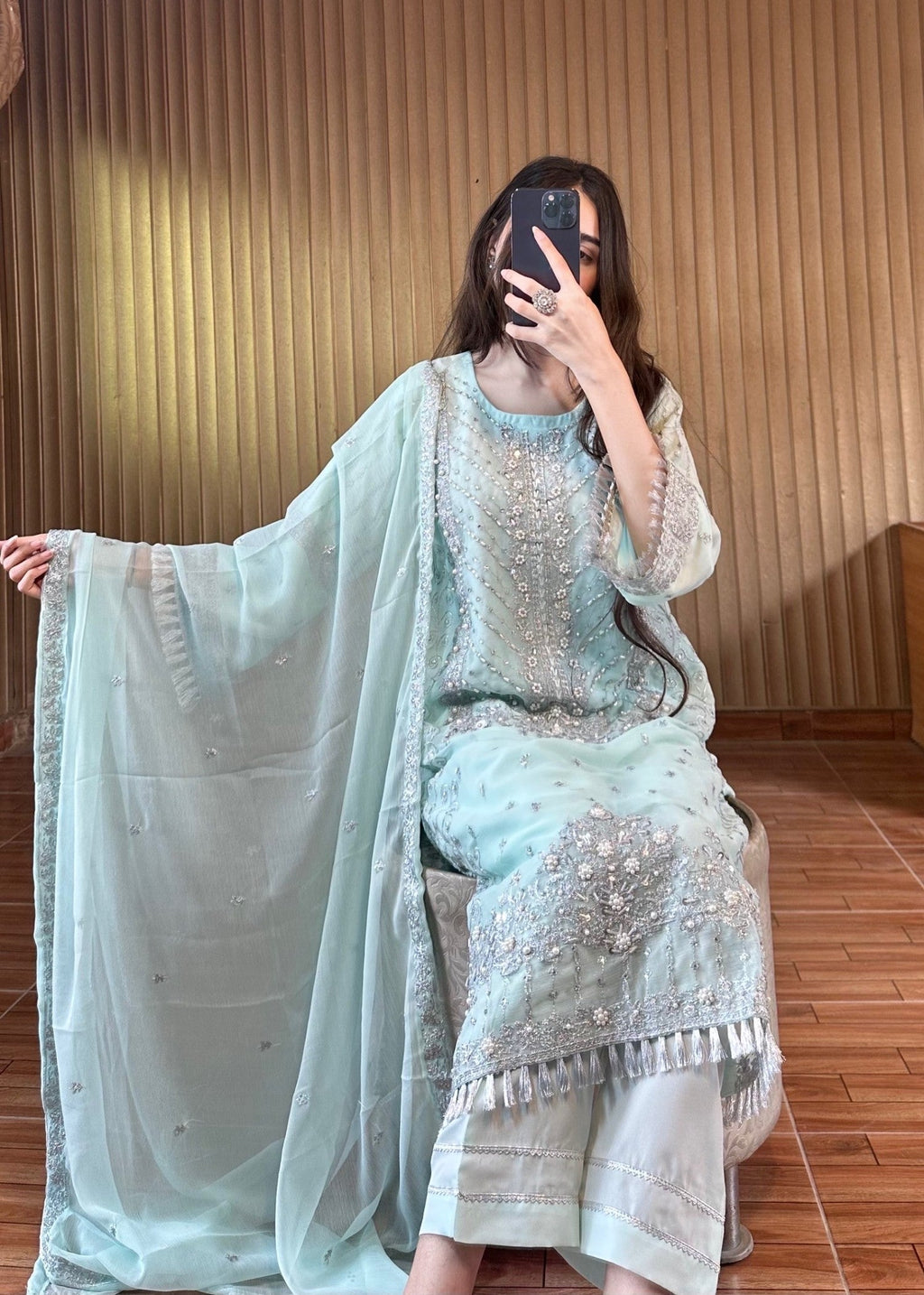 Four Season Boutique JUMMI CHIFFON ICEBLUE Women 3pcs