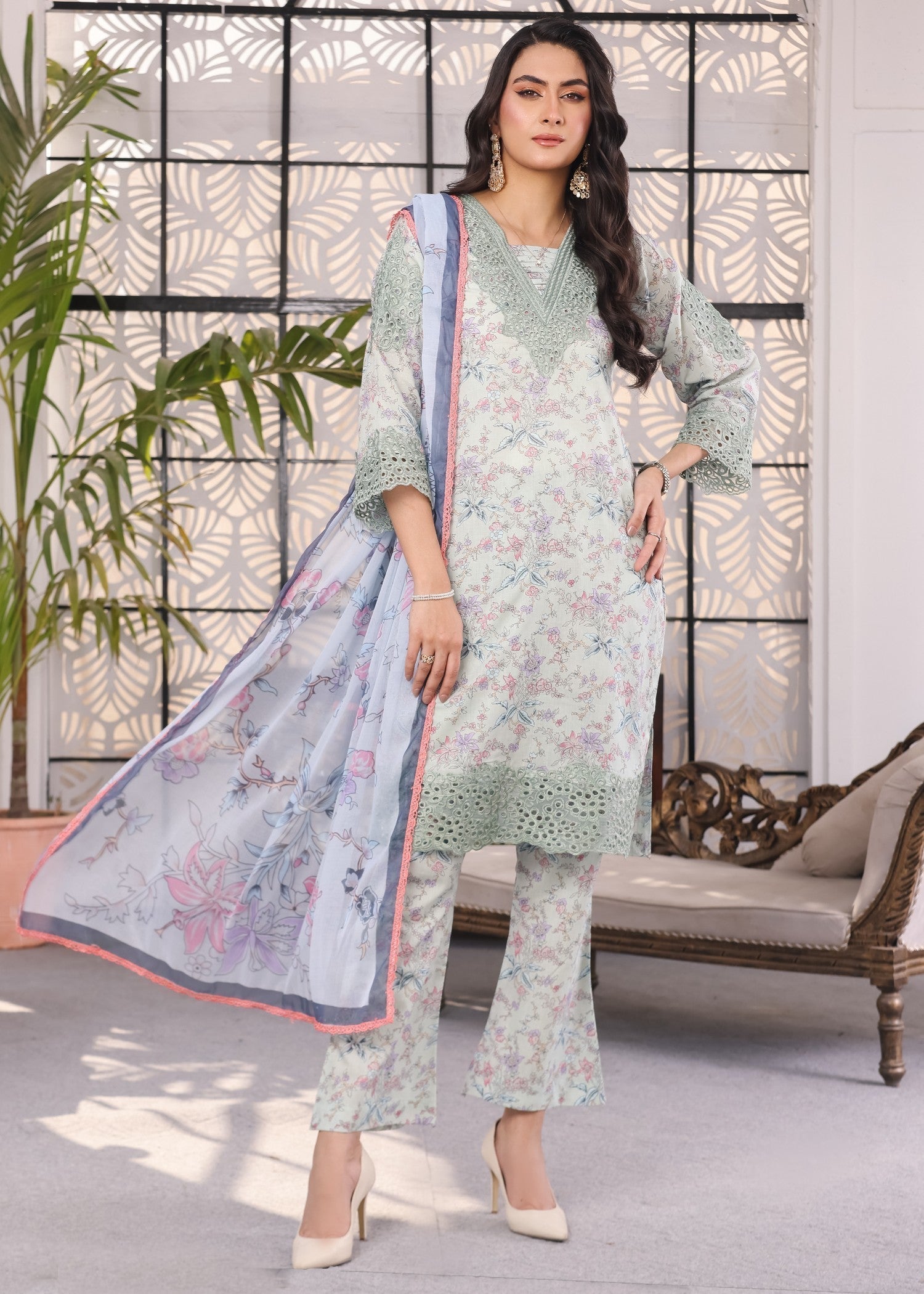 Polawn PD 24 202 | AAFREEN PRET LAWN COLLECTION Women 3pcs