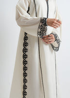 The Turkish Wear Off White Black Embroidered Women 2pcs