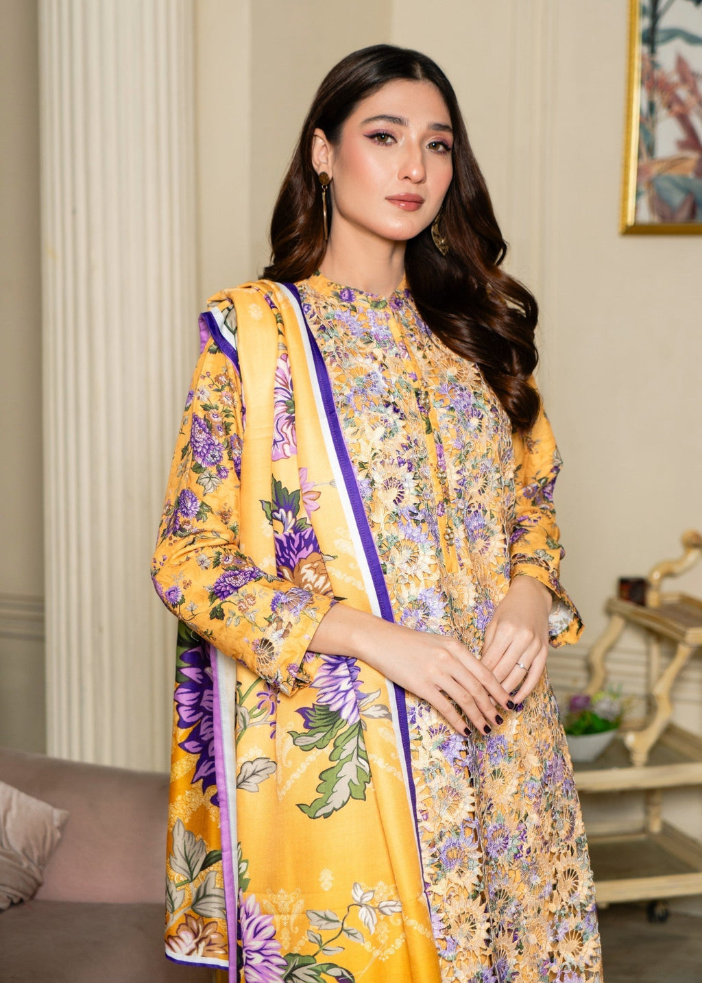 Sahibas By Mirza Kanwal Yellow Women 3pcs