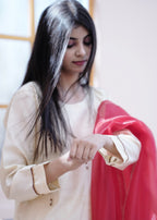 Aaraasta By Smh Ivory Silk Attire Women 3pcs