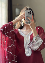 Four Season Boutique LACHA SILVER MAROON Women 3pcs