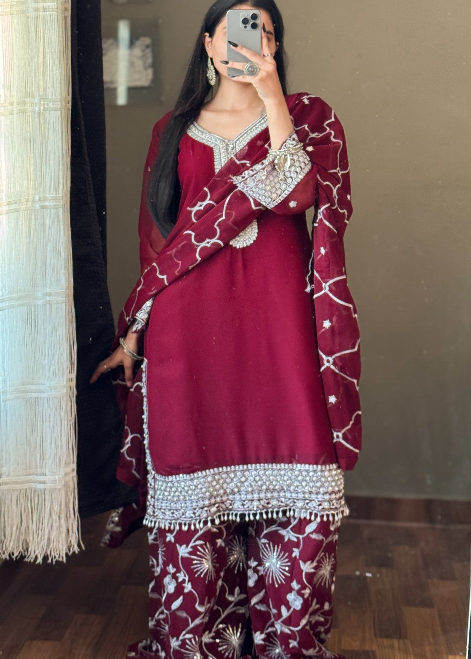 Four Season Boutique LACHA SILVER MAROON Women 3pcs