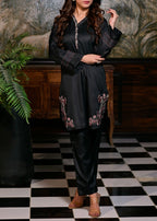 Pret Diaries Black Embroidered Women 2pcs