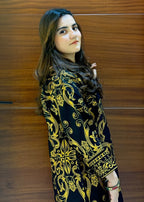 Anabya Garments Rainbow Design Black Women 2pcs