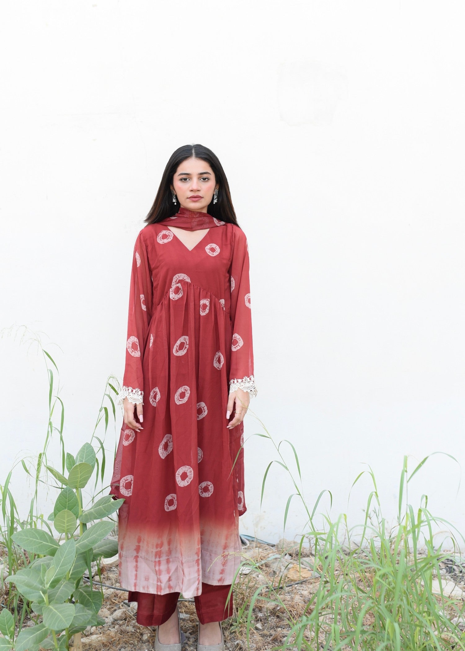 Ripret Shibori Pleated set Women 2pcs