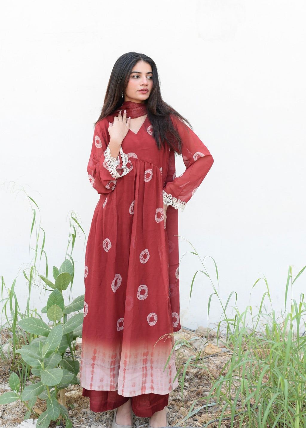 Ripret Shibori Pleated set Women 2pcs