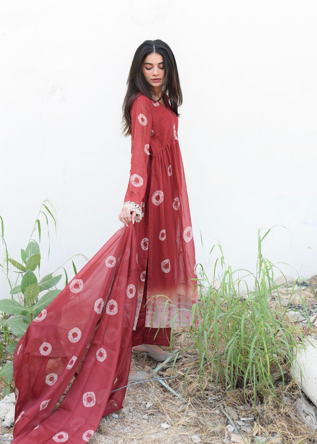 Ripret Shibori Pleated set Women 2pcs