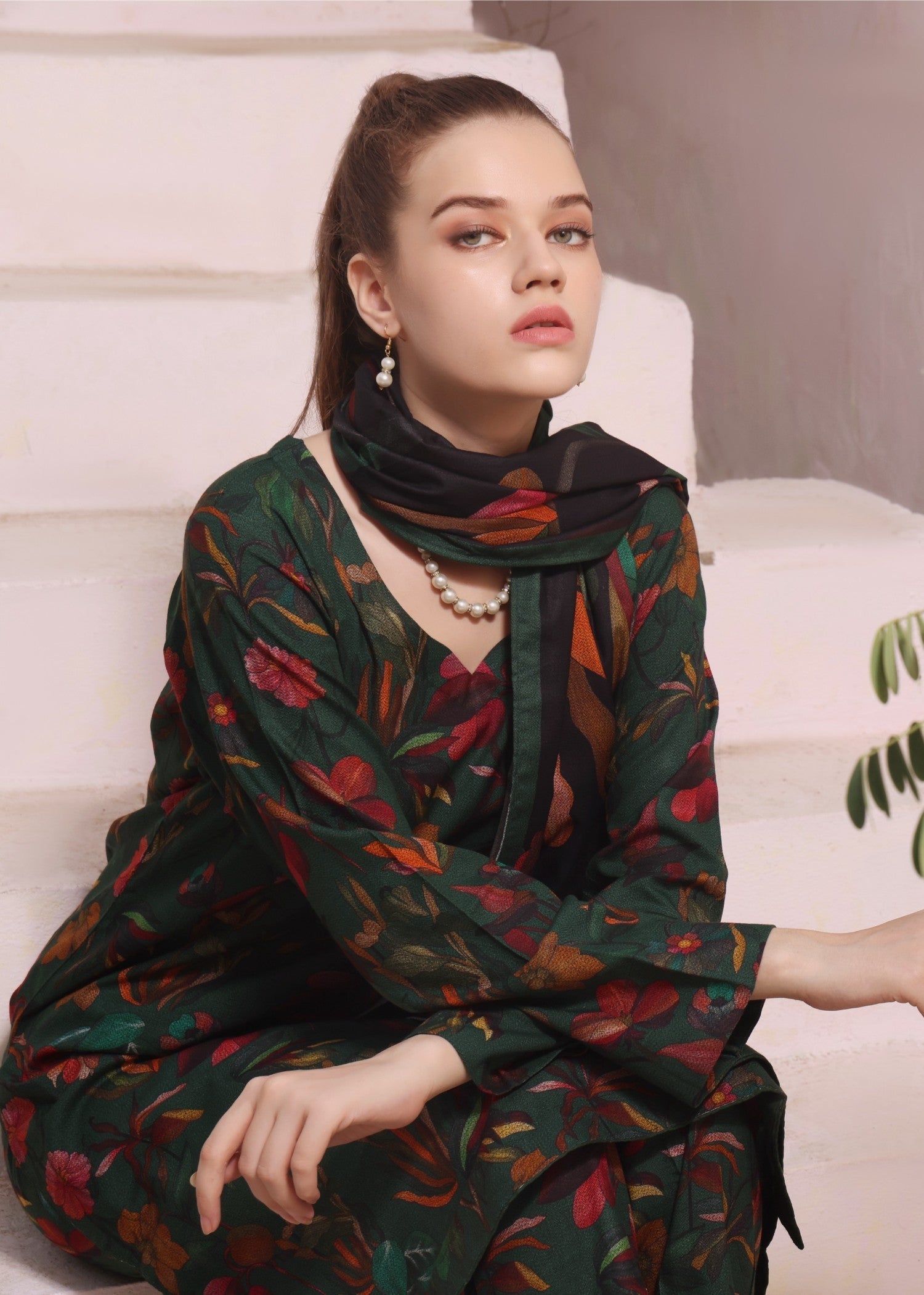 Feathers GREEN LAGOON Women 3pcs
