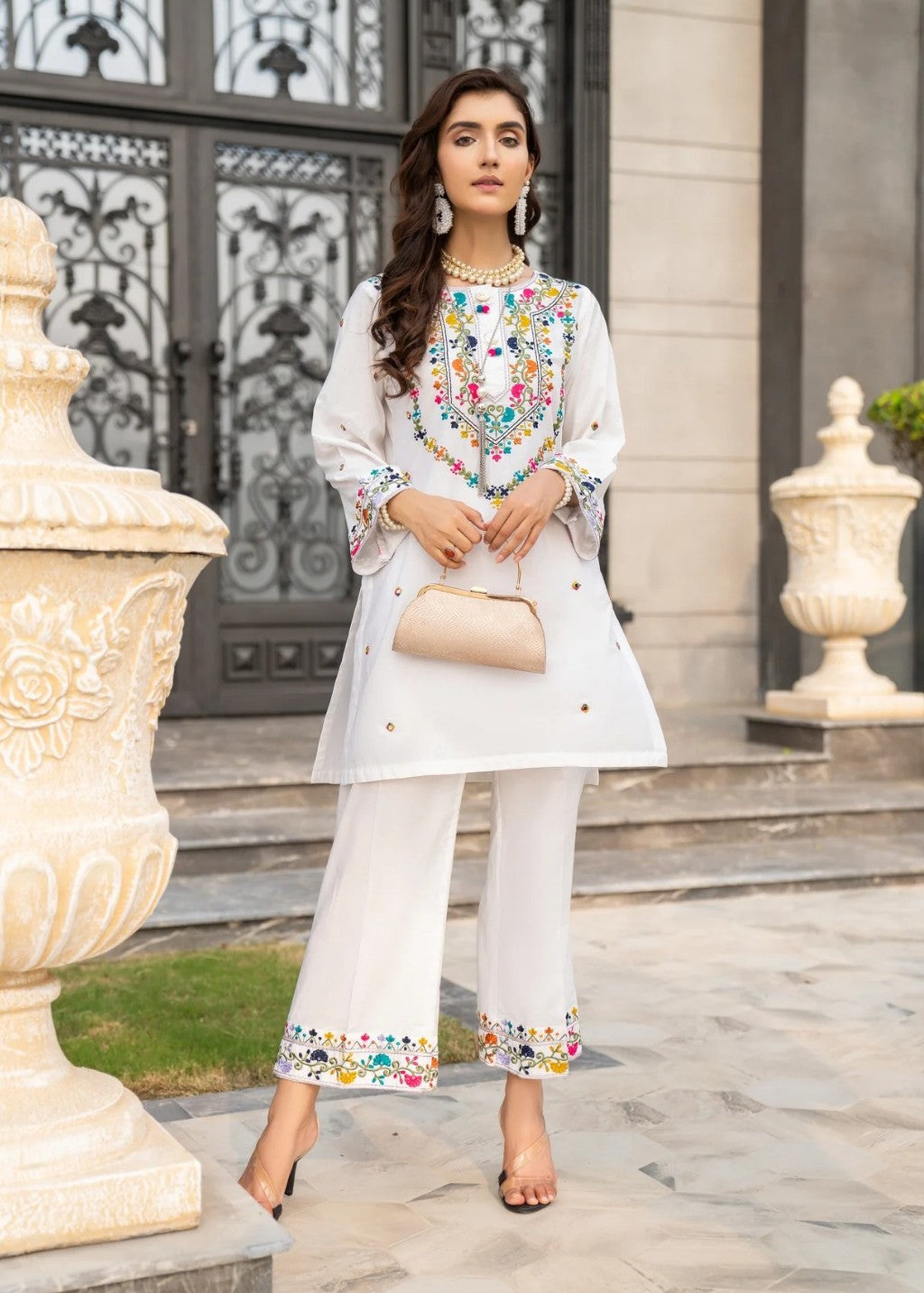 Sahibas By Mirza Morni white Women 2pcs