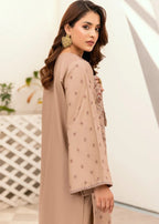 Mehryam Collection Light Brown Embroidered Poplin Suits Women 2pcs