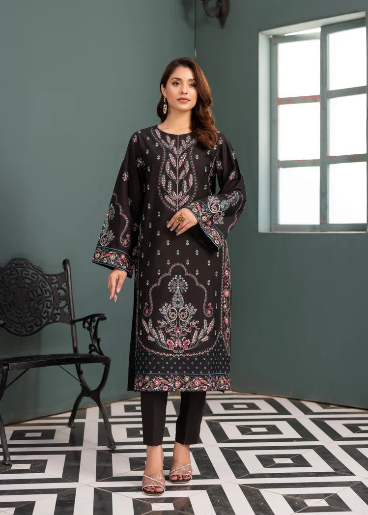 Mehryam Collection Black Embroidered Poplin Suit Women 2pcs