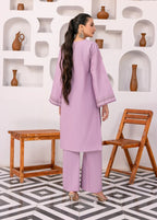 Mehryam Collection Lilac Embroidered Poplin Suit Women 2pcs