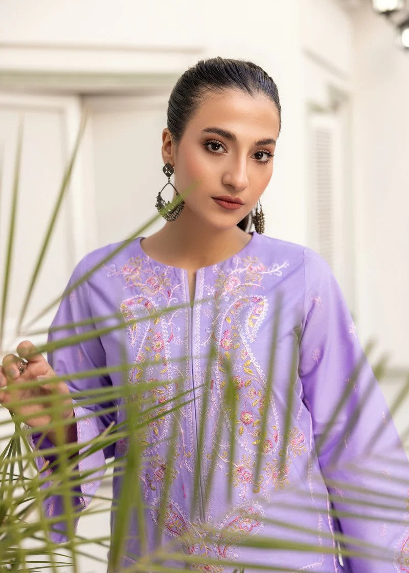 Mehryam Collection Lilac Sitari Embroidered Poplin Suit Women 2pcs