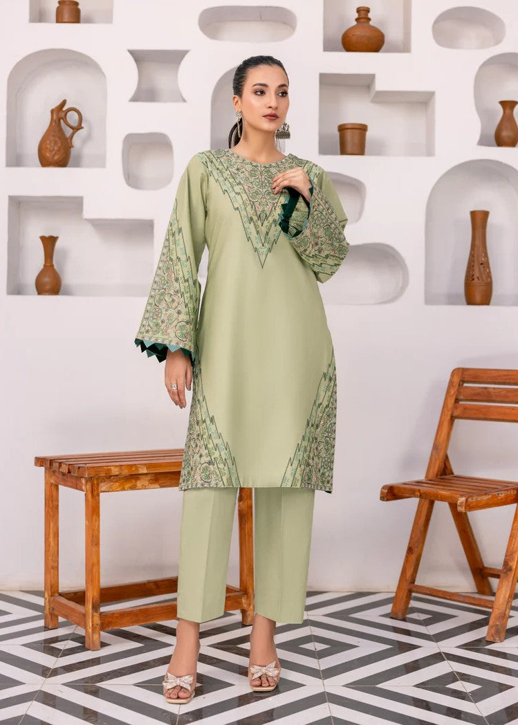 Mehryam Collection Sea Green Embroidered Poplin Suites Women 2pcs
