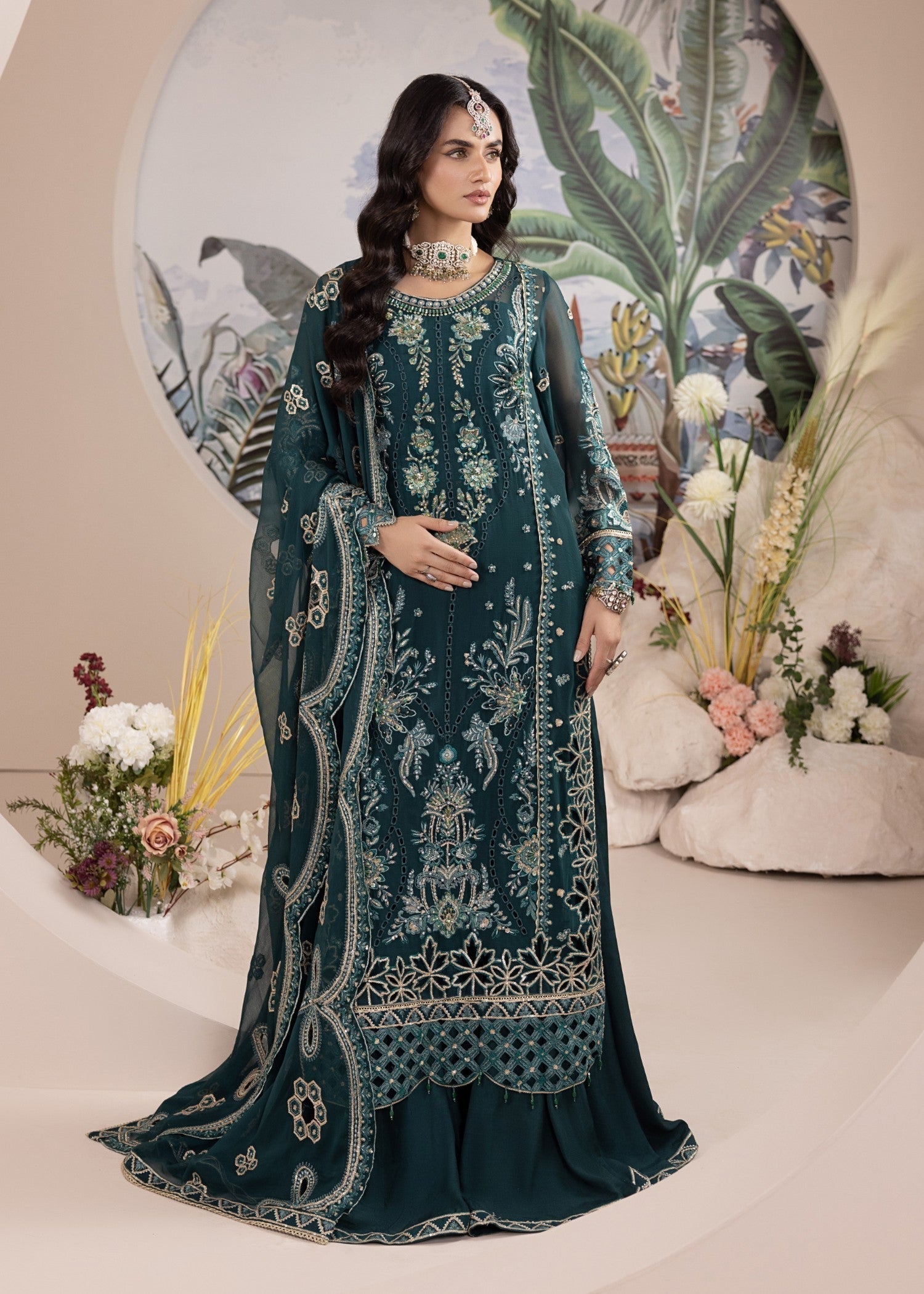 Diara Couture ZAMURD SF 14 GREEN Women 3pcs