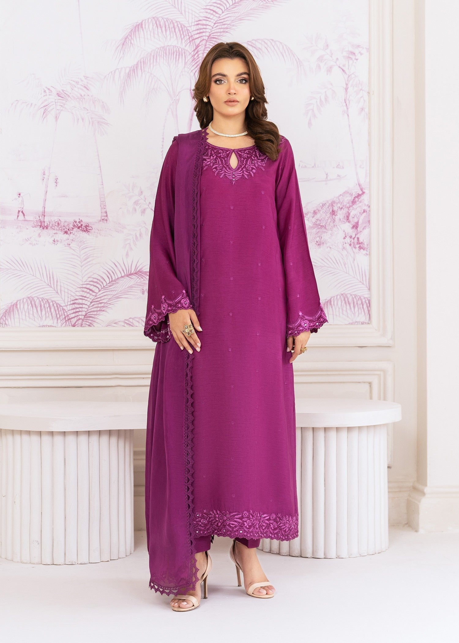 Rang-e-Haya Mirabelle (Magenta) Women 3pcs