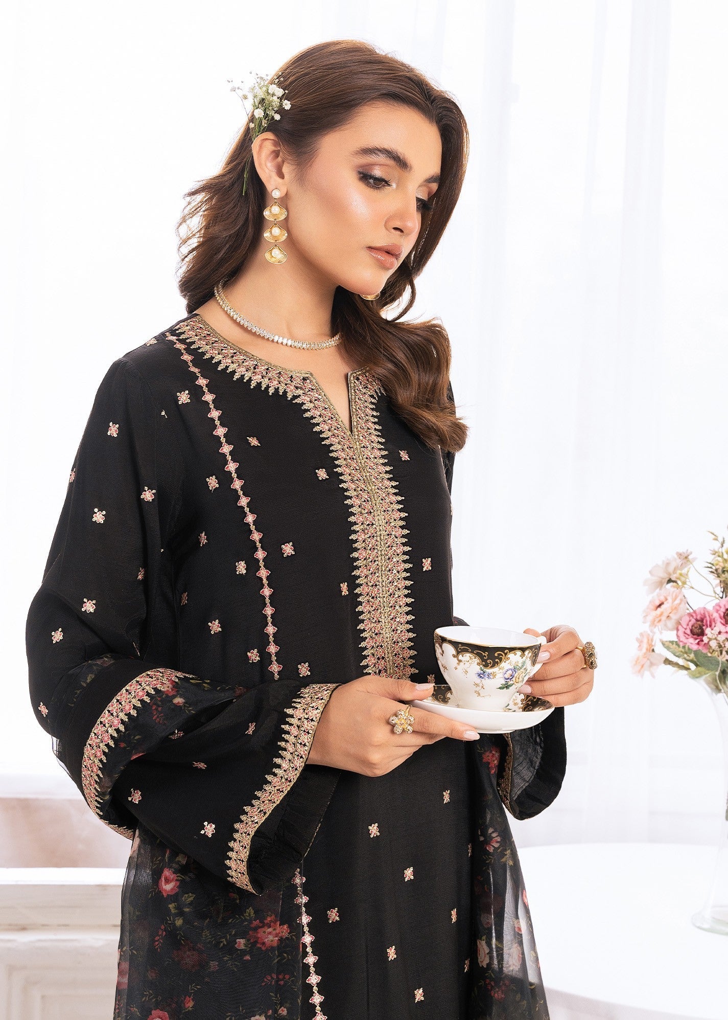 Rang-e-Haya Enara (Black) Women 3pcs