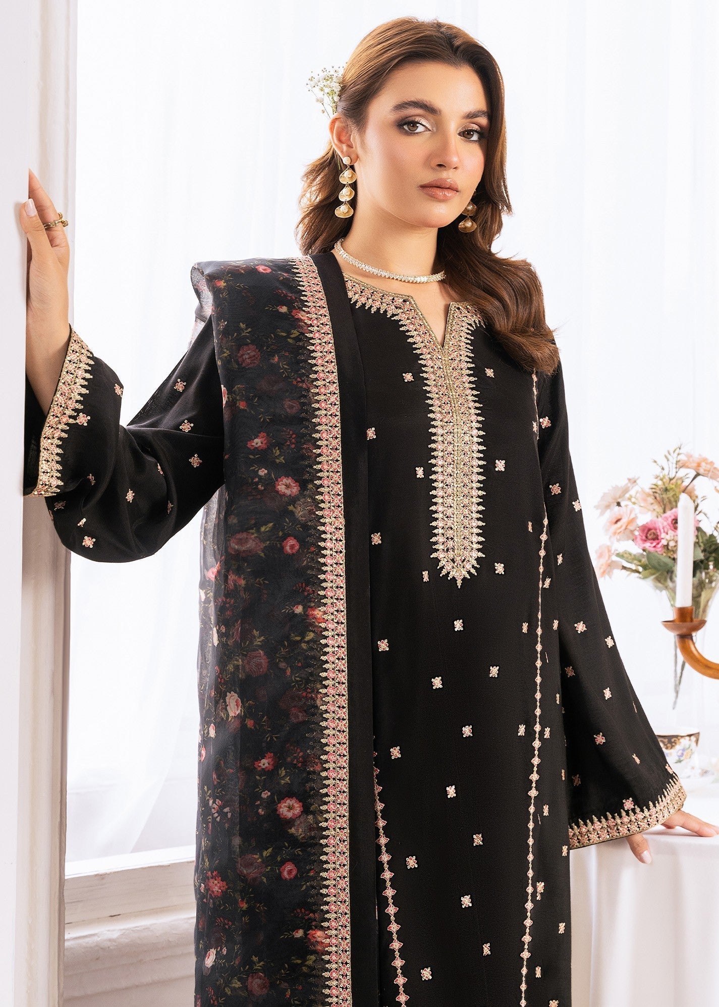 Rang-e-Haya Enara (Black) Women 3pcs