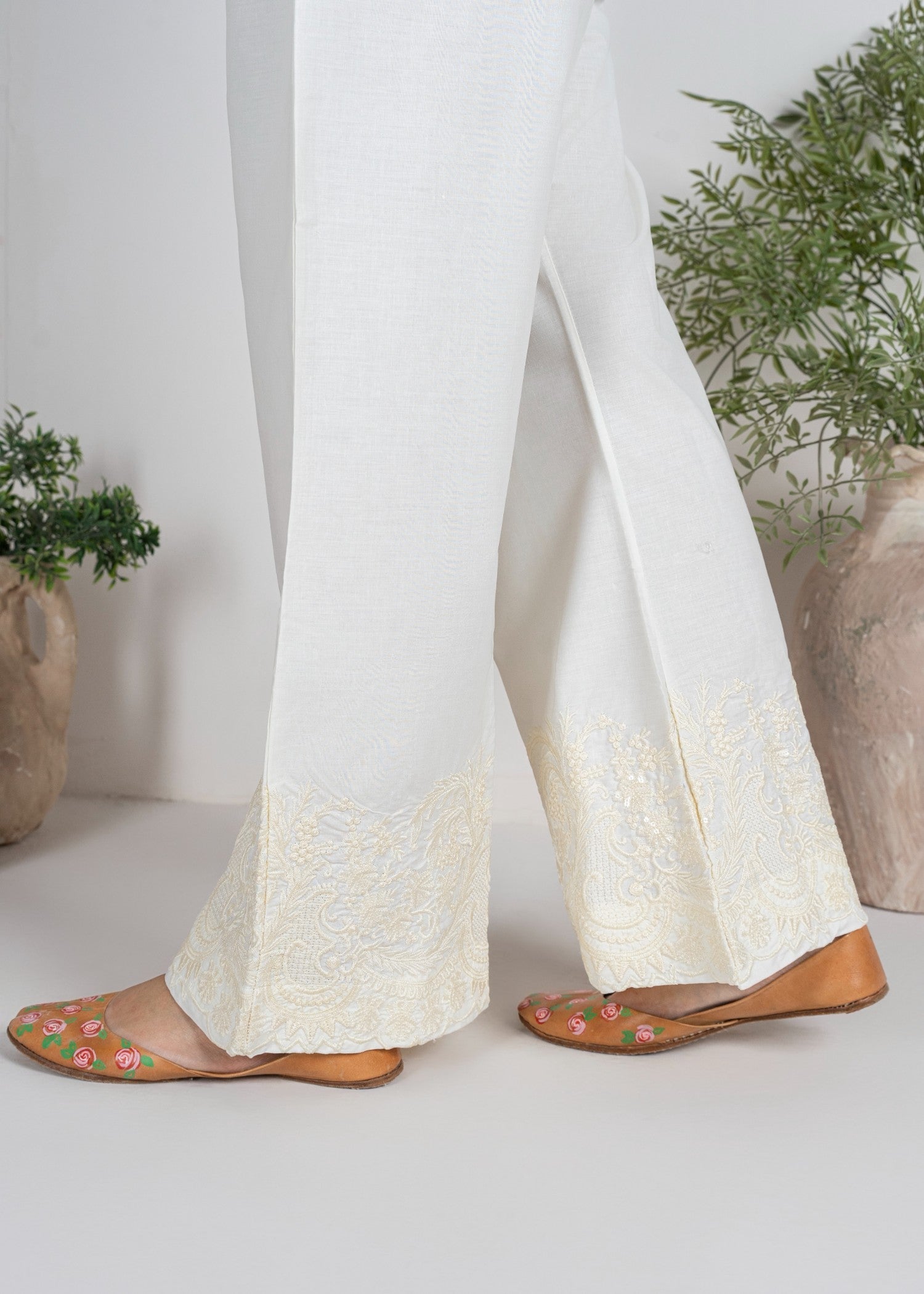 Rangeenz Embroidered Bell Trouser Moon D Women 1pcs