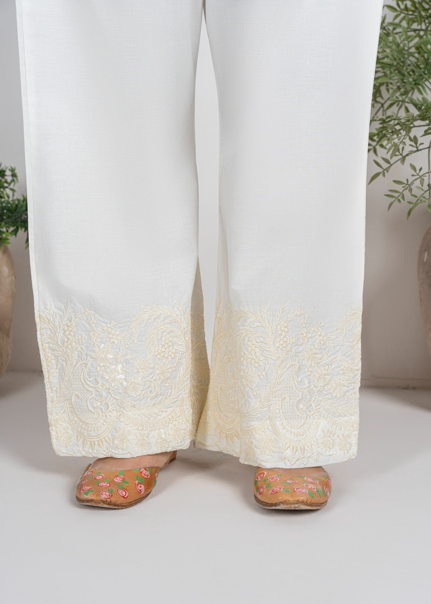 Rangeenz Embroidered Bell Trouser Moon D Women 1pcs