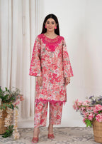 B.K Clothings pink glam Women 2pcs
