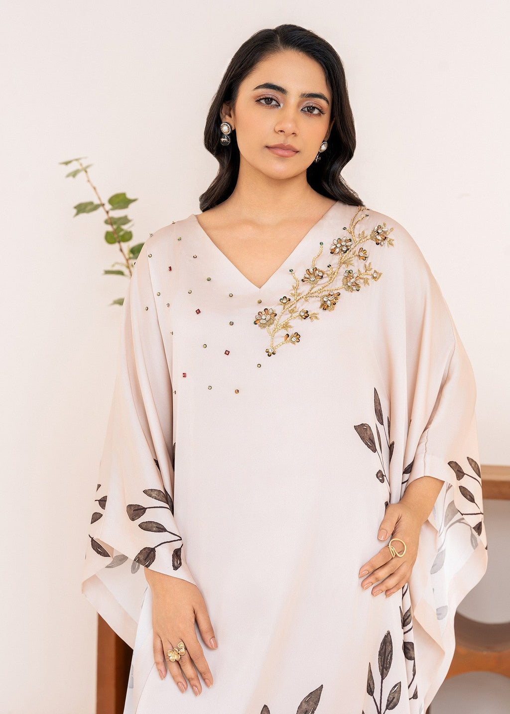 Stitch Vibes Serene Ivory Kaftan Women 1pcs