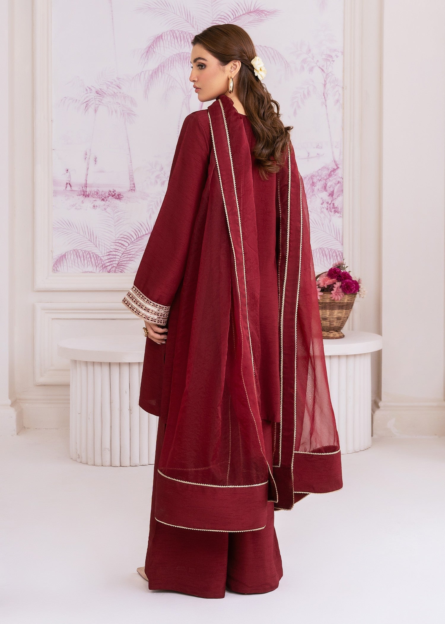 Rang-e-Haya Sophiara (Maroon) Women 3pcs