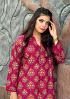 Gulposh Spade (Stiched ) Mehroon Women 2pcs