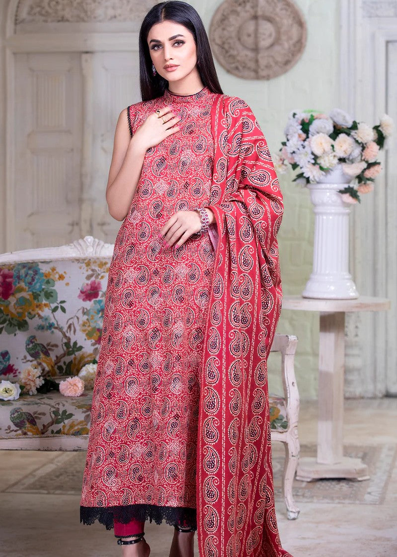 Mehryam Collection Ziba Khaddar Embroidered Pishwas Women 3pcs
