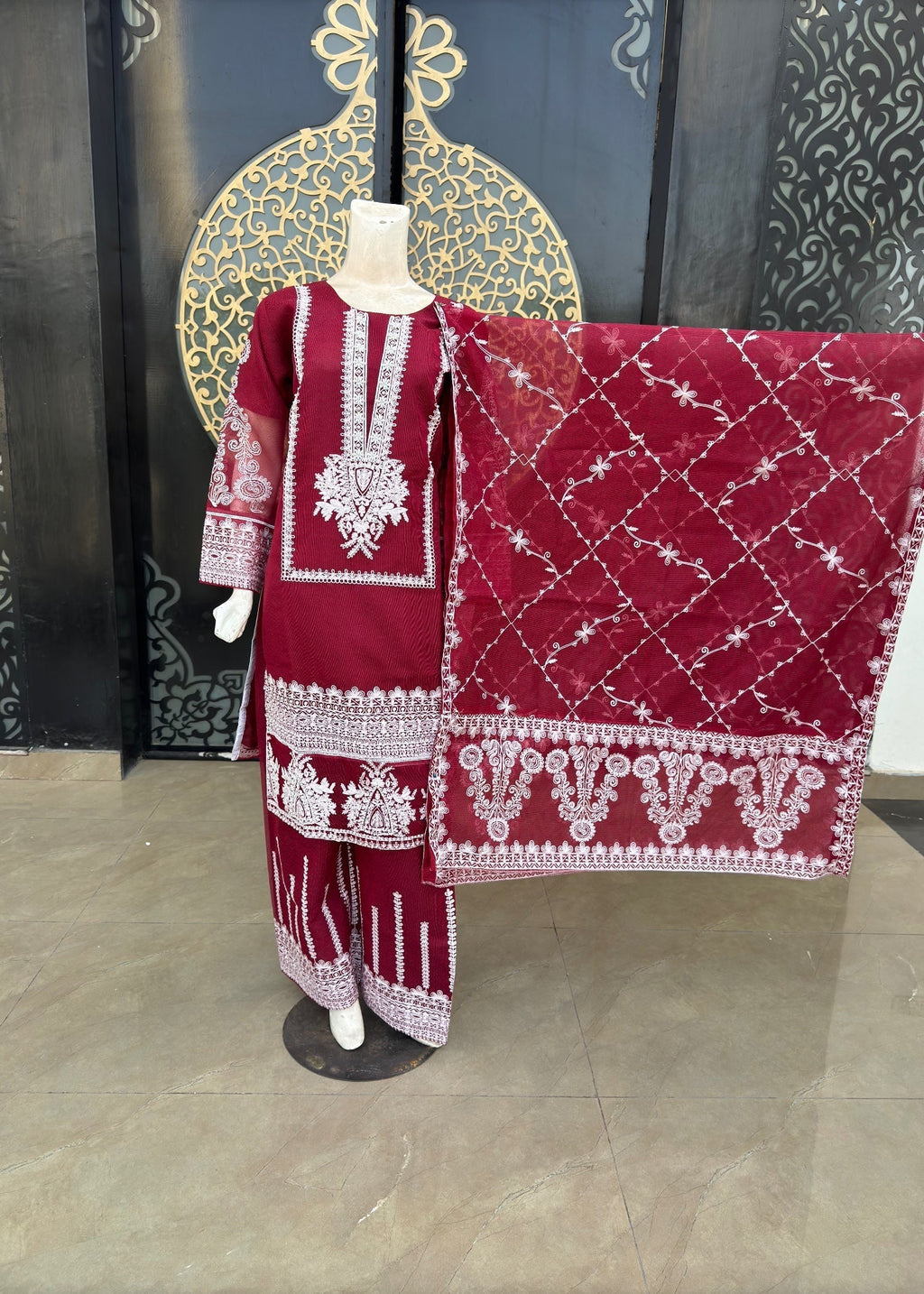 Noir Stitched Three Piece Dress HN Women 3pcs