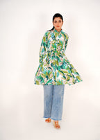 Aaraasta By Smh Tropical Chic Linen Frock Women 1pcs
