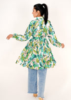Aaraasta By Smh Tropical Chic Linen Frock Women 1pcs