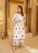 Akhrot Clothing Off White Floral Women 2pcs