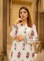 Akhrot Clothing Off White Floral Women 2pcs