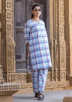 Urban Cut Co Ord Set | 100% Pure Cotton | Checks Stripes Coordinated Design Women 2pcs