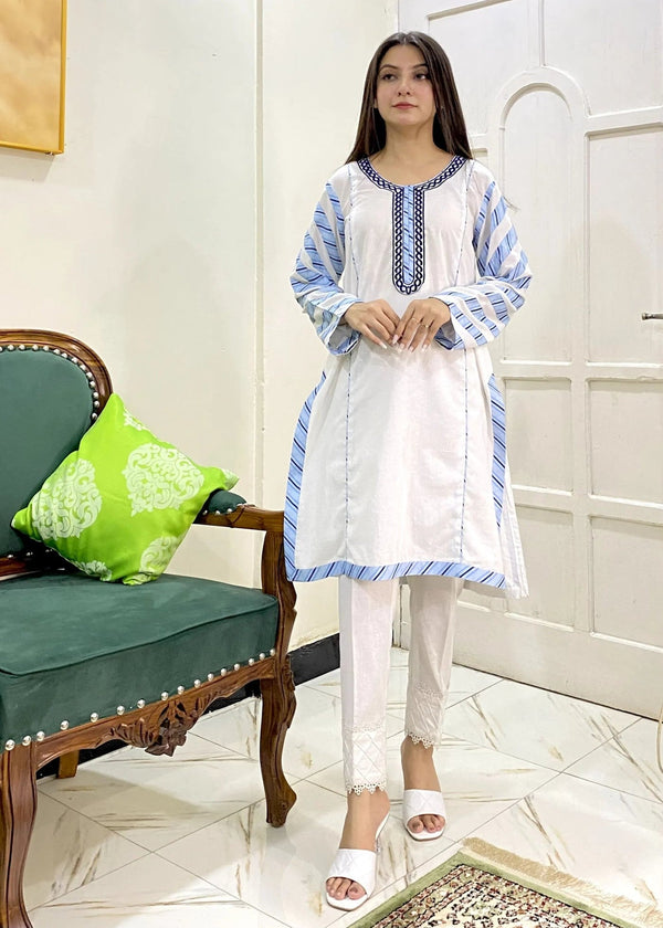 Urban Cut Embroidered Shirt | 100% Premium Cotton Gentle Machine Wash Cool Iron Women 1pcs