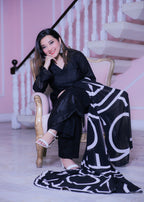 Aaraasta By Smh Black Lawn Suit Women 3pcs