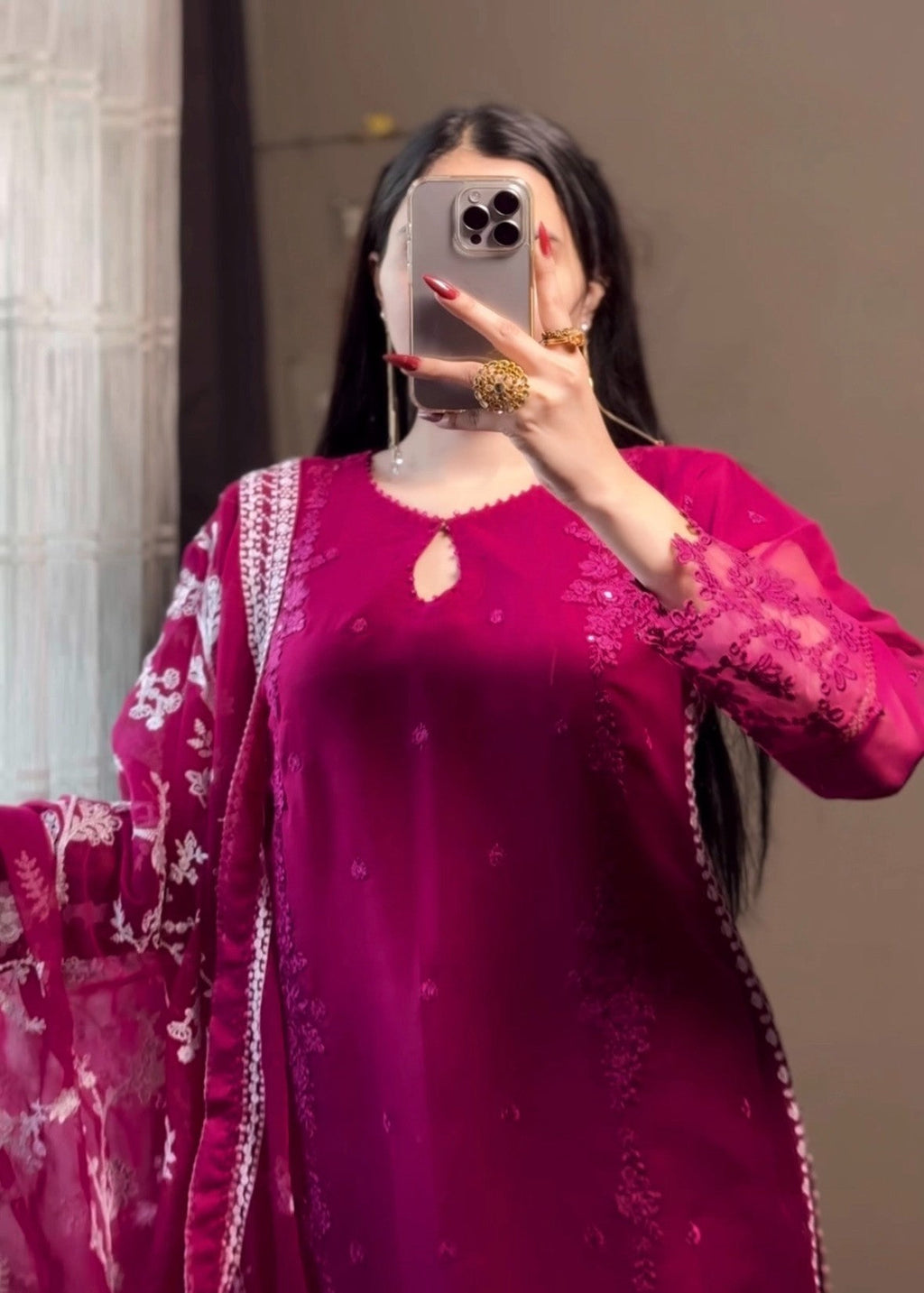 Four Season Boutique NOOR JAN HOTPINK Women 3pcs