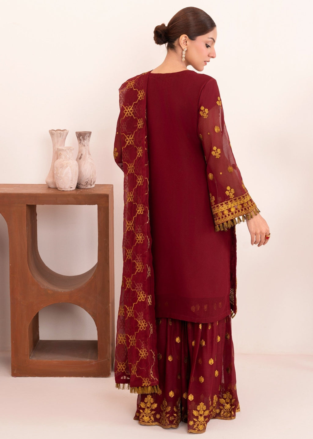 Four Season Boutique ZARI MAROON Women 3pcs
