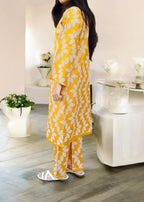 Gulposh Happy Dot ( Stitched ) Mustard Women 2pcs