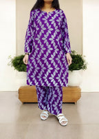 Gulposh Happy Dot (Stitched ) Purple Women 2pcs